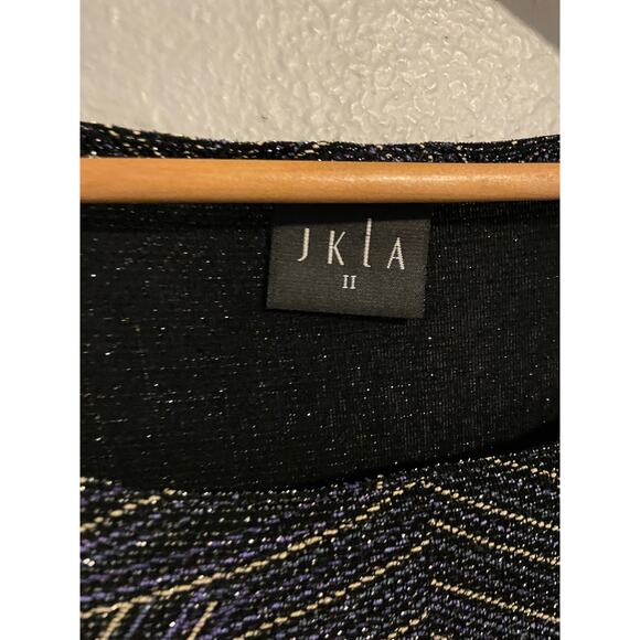 Vintage JKLA Womens Tank Top Size 3X Geometric Glitter Mesh Grunge Rave Y2K - Picture 2 of 6